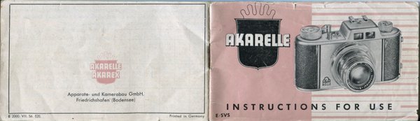 Aka Akarelle instruction manual