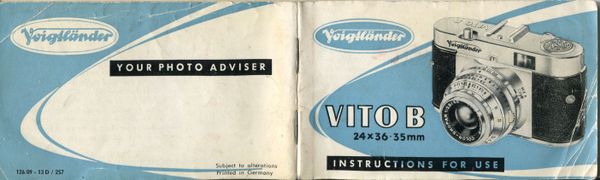 Voigtlander Vito-B instruction manual