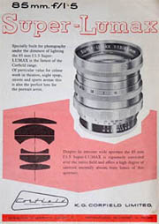 Corfield Super-Lumax 85mm f/1.5 photo